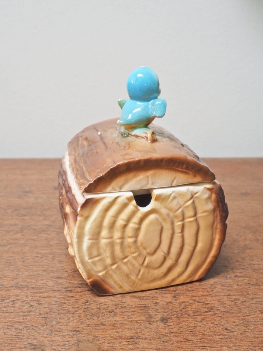 Vtg Norcrest Japan Ceramic Blue Bird Jam Jar - Picture 5 of 11